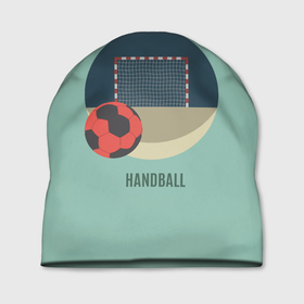 Шапка 3D с принтом Handball (Спорт) , 100% полиэстер | универсальный размер, печать по всей поверхности изделия | game | handball | handball championship | handball club | handball federation | sport | team | tournament | игра | ручной мяч | спорт | турнир