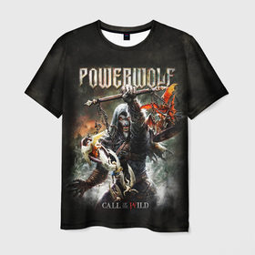 Мужская футболка 3D с принтом Powerwolf Call of the Wild в Кировске, 100% полиэфир | прямой крой, круглый вырез горловины, длина до линии бедер | call of the wild | heavy metal | metal | powerwolf | группы | метал | музыка | пауэрметал | рок | хевиметал