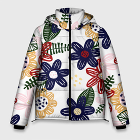 Мужская зимняя куртка 3D с принтом Разноцветные цветы в мультяшном стиле , верх — 100% полиэстер; подкладка — 100% полиэстер; утеплитель — 100% полиэстер | длина ниже бедра, свободный силуэт Оверсайз. Есть воротник-стойка, отстегивающийся капюшон и ветрозащитная планка. 

Боковые карманы с листочкой на кнопках и внутренний карман на молнии. | детские принты | красные цветы | летний принт | лето | листочки | мультяшные принты | мультяшные цветы | природа | ромашки | цветочный принт | цветы