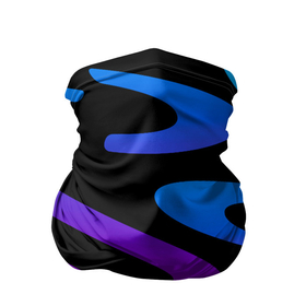 Бандана-труба 3D с принтом Неоновая змейка | Neon в Петрозаводске, 100% полиэстер, ткань с особыми свойствами — Activecool | плотность 150‒180 г/м2; хорошо тянется, но сохраняет форму | color | neon | змейка | колор | неоновый | полоски | разноцветный | синий | фиолетовый | черный
