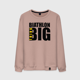 Мужской свитшот хлопок с принтом Biathlon think BIG в Екатеринбурге, 100% хлопок |  | biathlon | биатлон | биатлонист | биатлонистка | лыжи | лыжник | союз биатлонистов | спорт | спортсмен | стрельба