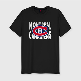 Мужская футболка хлопок Slim с принтом Монреаль Канадиенс, Montreal Canadiens в Курске, 92% хлопок, 8% лайкра | приталенный силуэт, круглый вырез ворота, длина до линии бедра, короткий рукав | Тематика изображения на принте: canadiens | hockey | montreal | montreal canadiens | nhl | usa | канадиенс | монреаль | монреаль канадиенс | нхл | спорт | сша | хоккей | шайба
