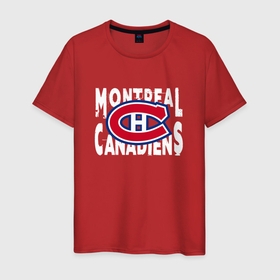 Мужская футболка хлопок с принтом Монреаль Канадиенс, Montreal Canadiens в Белгороде, 100% хлопок | прямой крой, круглый вырез горловины, длина до линии бедер, слегка спущенное плечо. | canadiens | hockey | montreal | montreal canadiens | nhl | usa | канадиенс | монреаль | монреаль канадиенс | нхл | спорт | сша | хоккей | шайба