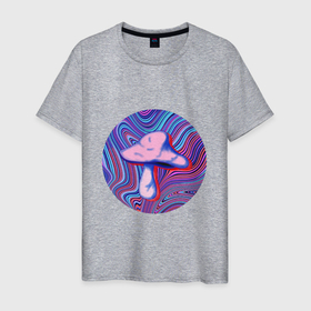Мужская футболка хлопок с принтом Грибочек в кругляше :) в Екатеринбурге, 100% хлопок | прямой крой, круглый вырез горловины, длина до линии бедер, слегка спущенное плечо. | 3d | 70ые | винтаж | гриб | космос | краски | круг | олдскул | планеты | природа | радуга | разоцветный | рокнролл