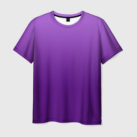 Мужская футболка 3D с принтом Красивый фиолетовый градиент , 100% полиэфир | прямой крой, круглый вырез горловины, длина до линии бедер | Тематика изображения на принте: градиент | переход | текстура | фиолетовый | цвет | яркий