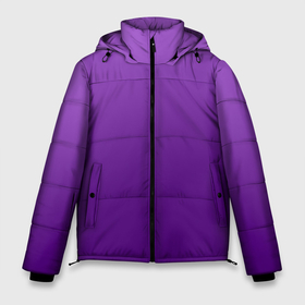 Мужская зимняя куртка 3D с принтом Красивый фиолетовый градиент в Курске, верх — 100% полиэстер; подкладка — 100% полиэстер; утеплитель — 100% полиэстер | длина ниже бедра, свободный силуэт Оверсайз. Есть воротник-стойка, отстегивающийся капюшон и ветрозащитная планка. 

Боковые карманы с листочкой на кнопках и внутренний карман на молнии. | градиент | переход | текстура | фиолетовый | цвет | яркий