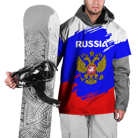 Накидка на куртку 3D с принтом Russia Геометрия. в Санкт-Петербурге, 100% полиэстер |  | russia | ussr | герб | патриотизм | россия | ссср | флаг россии | я русский