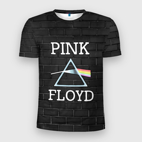 Мужская футболка 3D Slim с принтом PINK FLOYD LOGO   ПИНК ФЛОЙД ЛОГОТИП в Новосибирске, 100% полиэстер с улучшенными характеристиками | приталенный силуэт, круглая горловина, широкие плечи, сужается к линии бедра | Тематика изображения на принте: pink floyd | артрок | группа | музыка | пинк флойд | прогрессивный рок | протопрог | психоделический рок | рок | рок группа | спейсрок | эйсидрок | экспериментальный рок