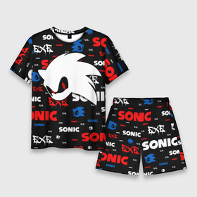 Мужской костюм с шортами 3D с принтом SONIC.EXE   СОНИК в Тюмени,  |  | creepy | game | sonic exe | еж | ежик | игра | крипипаста | соник