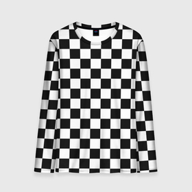 Мужской лонгслив 3D с принтом Chess Squares Cubes в Белгороде, 100% полиэстер | длинные рукава, круглый вырез горловины, полуприлегающий силуэт | abstrakt | chess | king | queen | texture | абстракция | геометрия | доска | клетка | королева | паттерн | полигоны | текстура | фигуры | ход королевы | шахматы
