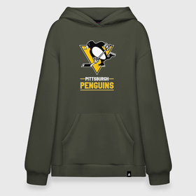 Худи SuperOversize хлопок с принтом Питтсбург Пингвинз , Pittsburgh Penguins в Новосибирске, 70% хлопок, 30% полиэстер, мягкий начес внутри | карман-кенгуру, эластичная резинка на манжетах и по нижней кромке, двухслойный капюшон
 | Тематика изображения на принте: hockey | nhl | penguins | pittsburg | pittsburgh | pittsburgh penguins | usa | нхл | пингвинз | питтсбург | питтсбург пингвинз | спорт | сша | хоккей | шайба