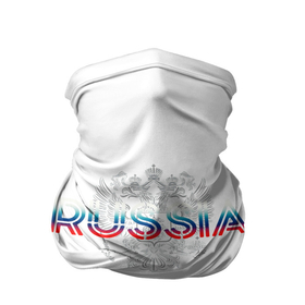 Бандана-труба 3D с принтом Russia Sport Team в Новосибирске, 100% полиэстер, ткань с особыми свойствами — Activecool | плотность 150‒180 г/м2; хорошо тянется, но сохраняет форму | Тематика изображения на принте: russia | герб | государство | патриотические | россия | спортивное | триколор | флаг