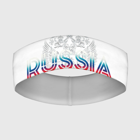 Повязка на голову 3D с принтом Russia Sport Team в Петрозаводске,  |  | russia | герб | государство | патриотические | россия | спортивное | триколор | флаг