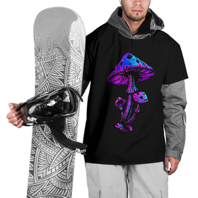 Накидка на куртку 3D с принтом Неоновый гриб , 100% полиэстер |  | Тематика изображения на принте: blue | gradient | light | luminous | mushroom | neon | pink | purple | градиент | гриб | неон | неоновый | розовый | свет | светящийся | синий | фиолетовый