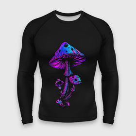 Мужской рашгард 3D с принтом Неоновый гриб в Петрозаводске,  |  | Тематика изображения на принте: blue | gradient | light | luminous | mushroom | neon | pink | purple | градиент | гриб | неон | неоновый | розовый | свет | светящийся | синий | фиолетовый