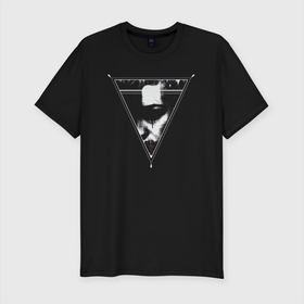 Мужская футболка хлопок Slim с принтом Готический треугольник , 92% хлопок, 8% лайкра | приталенный силуэт, круглый вырез ворота, длина до линии бедра, короткий рукав | 