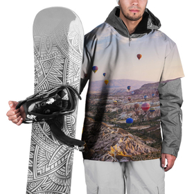 Накидка на куртку 3D с принтом Воздушные Шары в Кировске, 100% полиэстер |  | Тематика изображения на принте: воздушные шары | высота | каппадокия | приключения | турция