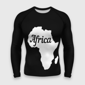 Мужской рашгард 3D с принтом Африка на чёрном в Новосибирске,  |  | africa | the dark continent | африка | африка на черном | африка на чёрном фоне | африканский континент