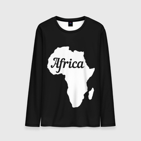 Мужской лонгслив 3D с принтом Африка на чёрном в Курске, 100% полиэстер | длинные рукава, круглый вырез горловины, полуприлегающий силуэт | africa | the dark continent | африка | африка на черном | африка на чёрном фоне | африканский континент