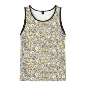 Мужская майка 3D с принтом Доллары 1, 2, 10, 100 (банкноты) , 100% полиэстер | круглая горловина, приталенный силуэт, длина до линии бедра. Пройма и горловина окантованы тонкой бейкой | бабки | баксы | банк | банкноты | бизнес | биткоин | богатство | брокер | бумажник | бюджет | валюта | взятка | вор | деньги | доллары | евро | зарплата | золото | казино | капитал | касса | копилка