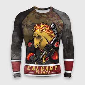 Мужской рашгард 3D с принтом Калгари Флэймз, Calgary Flames Маскот ,  |  | Тематика изображения на принте: calgary | calgary flames | flames | hockey | nhl | usa | калгари | калгари флэймз | маскот | нхл | спорт | сша | флэймз | хоккей | шайба