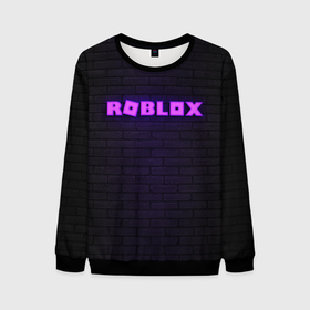 Мужской свитшот 3D с принтом ROBLOX NEON LOGO | ИГРА РОБЛОКС в Рязани, 100% полиэстер с мягким внутренним слоем | круглый вырез горловины, мягкая резинка на манжетах и поясе, свободная посадка по фигуре | neon | roblox | игра | компьютерная игра | логотип | неон | онлайн | онлайн игра | роблакс | роблокс