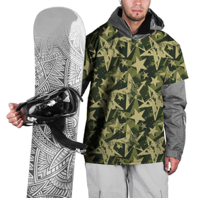 Накидка на куртку 3D с принтом Star camouflage , 100% полиэстер |  | camouflage | military | star | военный | звезда | камуфляж