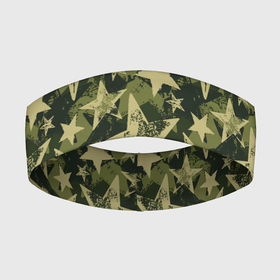 Повязка на голову 3D с принтом Star camouflage в Петрозаводске,  |  | camouflage | military | star | военный | звезда | камуфляж