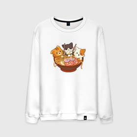 Мужской свитшот хлопок с принтом Kawaii Cat Ramen , 100% хлопок |  | Тематика изображения на принте: anime | cute | japanese | noodles | аниме | еда | китай | кот | котейка | котенок | котик | котэ | кошка | лапша | милый | рамен | японий
