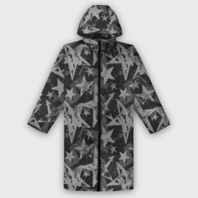 Дождевик унисекс 3D с принтом Gray Star в городе Новоалтайск,  |  | camouflage | gray | military | star | звезда | камок | камуфляж | серый