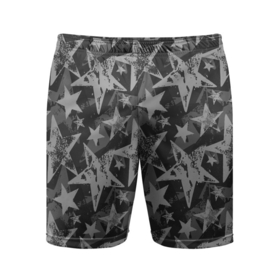 Мужские шорты спортивные с принтом Gray Star в Санкт-Петербурге,  |  | camouflage | gray | military | star | звезда | камок | камуфляж | серый