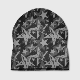 Шапка 3D с принтом Gray Star , 100% полиэстер | универсальный размер, печать по всей поверхности изделия | camouflage | gray | military | star | звезда | камок | камуфляж | серый