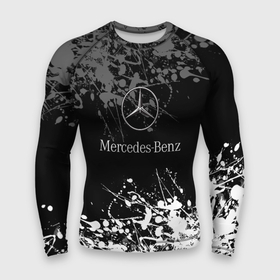 Мужской рашгард 3D с принтом Mercedes Benz Брызги красок. ,  |  | amg | mercedes | mercedesamg gt | sport | амг | мерседес | мерседесбенц амг | спорт