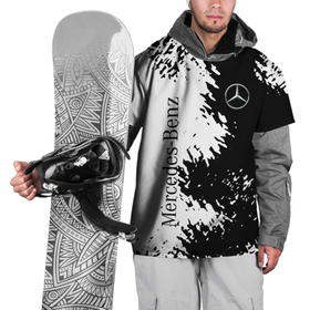 Накидка на куртку 3D с принтом Mercedes Benz: Black  White в Тюмени, 100% полиэстер |  | Тематика изображения на принте: amg | mercedes | mercedesamg gt | sport | амг | мерседес | мерседесбенц амг | спорт