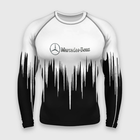 Мужской рашгард 3D с принтом Mercedes Benz: White. ,  |  | amg | mercedes | mercedesamg gt | sport | амг | мерседес | мерседесбенц амг | спорт