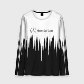 Мужской лонгслив 3D с принтом Mercedes Benz: White. в Новосибирске, 100% полиэстер | длинные рукава, круглый вырез горловины, полуприлегающий силуэт | amg | mercedes | mercedesamg gt | sport | амг | мерседес | мерседесбенц амг | спорт