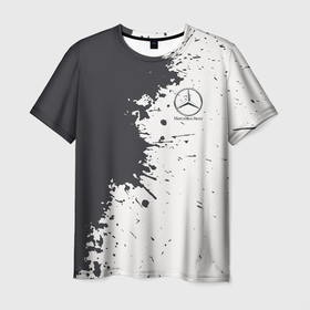 Мужская футболка 3D с принтом Mercedes Benz Клякса. , 100% полиэфир | прямой крой, круглый вырез горловины, длина до линии бедер | amg | mercedes | mercedesamg gt | sport | амг | мерседес | мерседесбенц амг | спорт