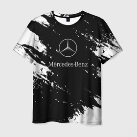 Мужская футболка 3D с принтом Mercedes Benz Авто. в Екатеринбурге, 100% полиэфир | прямой крой, круглый вырез горловины, длина до линии бедер | amg | mercedes | mercedesamg gt | sport | амг | мерседес | мерседесбенц амг | спорт