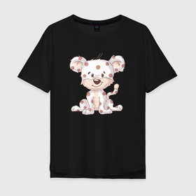 Мужская футболка хлопок Oversize с принтом пятнистый песик в Екатеринбурге, 100% хлопок | свободный крой, круглый ворот, “спинка” длиннее передней части | пес | песик | пятнистый | собака | собачка | щенок
