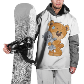 Накидка на куртку 3D с принтом МиМиМишка в Екатеринбурге, 100% полиэстер |  | Тематика изображения на принте: игрушка | любовь | медвежонок | плюшевый медведь | подарок