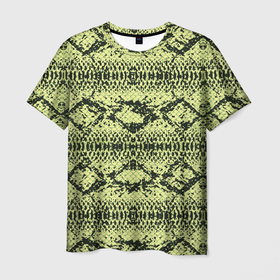 Мужская футболка 3D с принтом крокодиловая кожа в Белгороде, 100% полиэфир | прямой крой, круглый вырез горловины, длина до линии бедер | аллигатор | кожа | крокодил | крокодиловая кожа