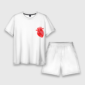 Мужской костюм с шортами 3D с принтом Сердечная мышца ,  |  | анатомия | валентин | день всех влюбленных | день святого валентина | любовь | медицина | мышца | орган | романтика | сердце