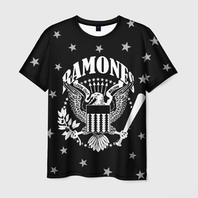 Мужская футболка 3D с принтом Ramones  Рамонес в Тюмени, 100% полиэфир | прямой крой, круглый вырез горловины, длина до линии бедер | america | music | ramones | rock | usa | америка | джонни рамон | джоуи рамон | ди ди рамон | клем бурк | кристофер уорд | марки рамон | музыка | рамонез | рамонес | рамонс | рамоунз | ричи рамон | рок | сша | томми рамон