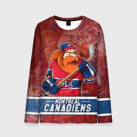 Мужской лонгслив 3D с принтом Монреаль Канадиенс, Montreal Canadiens Маскот в Петрозаводске, 100% полиэстер | длинные рукава, круглый вырез горловины, полуприлегающий силуэт | canadiens | hockey | montreal | montreal canadiens | nhl | usa | канадиенс | монреаль | монреаль канадиенс | нхл | спорт | сша | хоккей | шайба