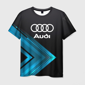 Мужская футболка 3D с принтом Audi Sport. в Тюмени, 100% полиэфир | прямой крой, круглый вырез горловины, длина до линии бедер | 2020 | audi | auto | sport | авто | автомобиль | автомобильные | ауди | бренд | марка | машины | спорт