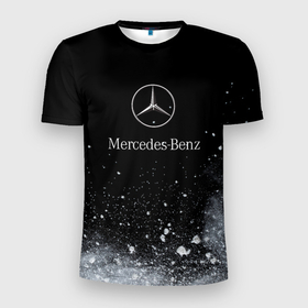 Мужская футболка 3D Slim с принтом Mercedes Benz распылитель , 100% полиэстер с улучшенными характеристиками | приталенный силуэт, круглая горловина, широкие плечи, сужается к линии бедра | amg | mercedes | mercedesamg gt | sport | амг | мерседес | мерседесбенц амг | спорт