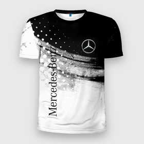 Мужская футболка 3D Slim с принтом Mercedes Benz спорт в Екатеринбурге, 100% полиэстер с улучшенными характеристиками | приталенный силуэт, круглая горловина, широкие плечи, сужается к линии бедра | amg | mercedes | mercedesamg gt | sport | амг | мерседес | мерседесбенц амг | спорт