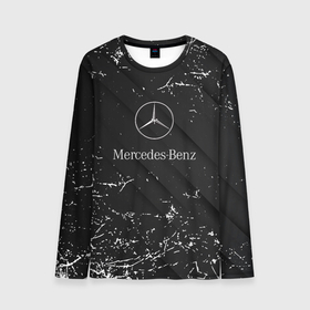 Мужской лонгслив 3D с принтом Mercedes Benz штрихи black в Новосибирске, 100% полиэстер | длинные рукава, круглый вырез горловины, полуприлегающий силуэт | amg | mercedes | mercedesamg gt | sport | амг | мерседес | мерседесбенц амг | спорт