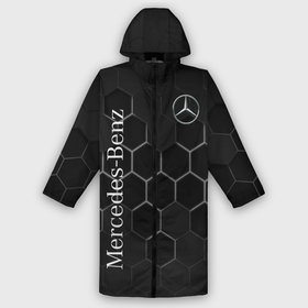 Дождевик унисекс 3D с принтом Mercedes Benz black соты в городе Новоалтайск,  |  | amg | mercedes | mercedesamg gt | sport | амг | мерседес | мерседесбенц амг | спорт