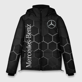 Мужская зимняя куртка 3D с принтом Mercedes Benz black соты в Кировске, верх — 100% полиэстер; подкладка — 100% полиэстер; утеплитель — 100% полиэстер | длина ниже бедра, свободный силуэт Оверсайз. Есть воротник-стойка, отстегивающийся капюшон и ветрозащитная планка. 

Боковые карманы с листочкой на кнопках и внутренний карман на молнии. | amg | mercedes | mercedesamg gt | sport | амг | мерседес | мерседесбенц амг | спорт
